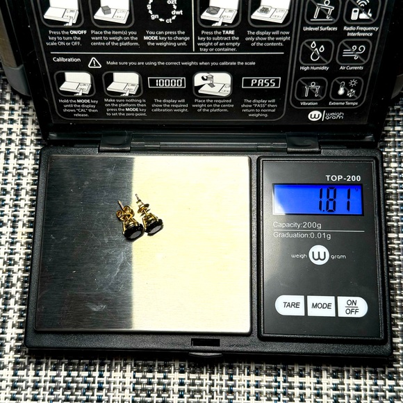 Authentic🔹4 CTW Black Round Brilliant Cut Natural Diamond Stud Earrings (14k) - Picture 13 of 14